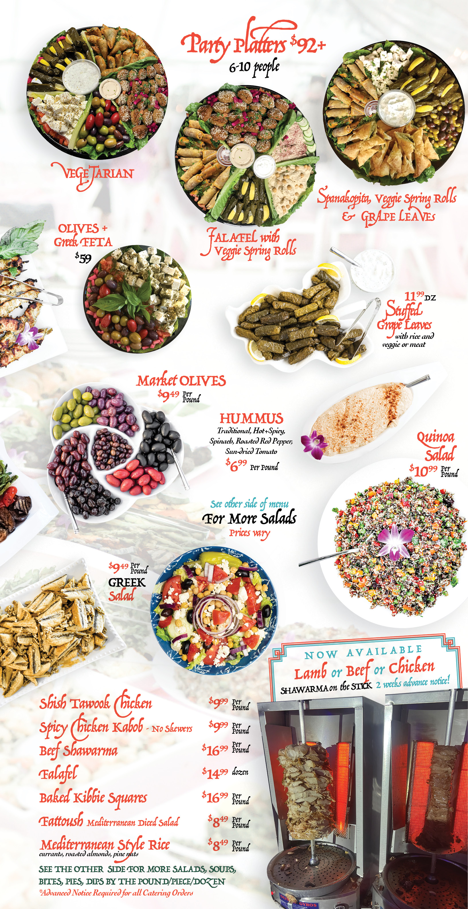Catering Bites and Salads